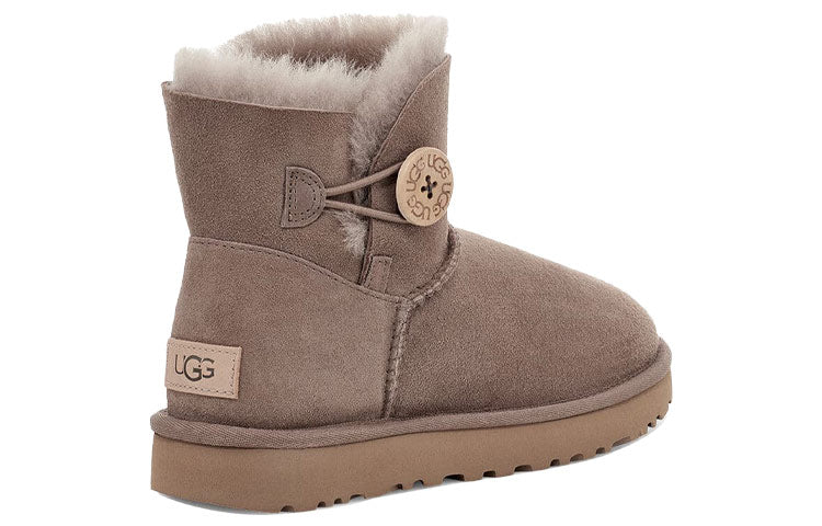 (WMNS) UGG Mini Bailey Button II Boot Fleece Lined Coffee 1016422-CRBO