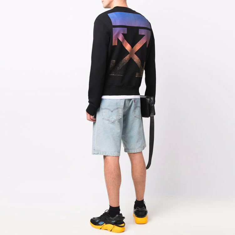 Off-White FW21 Logo Arrow Pattern Version Black OMBA025F21FLE0061084