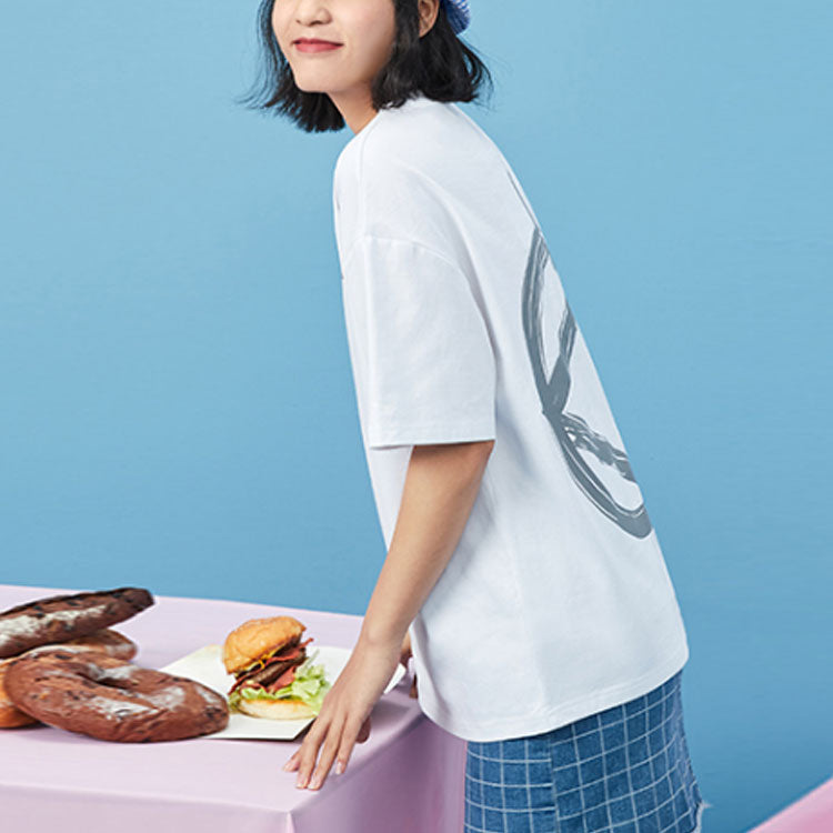 (WMNS) Li-Ning x Disney Crossover Sports Round Neck T-Shirt 'White' AHSR342-1
