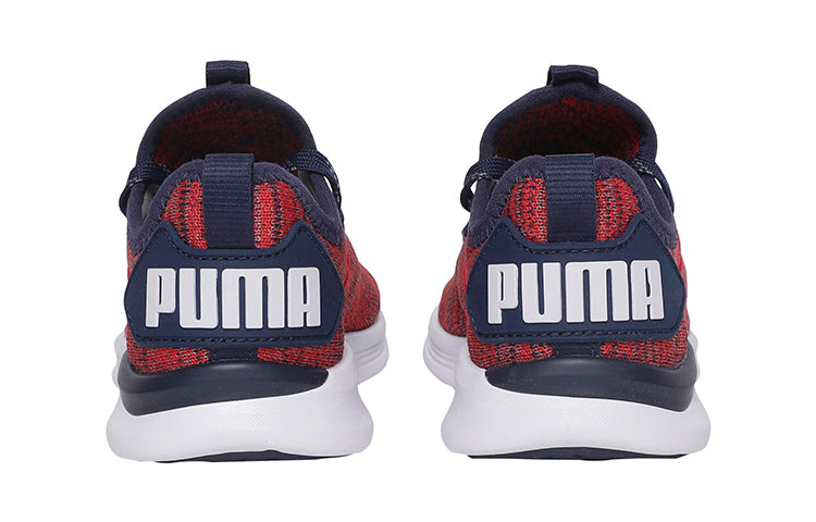 (PS) PUMA Ignite Flash Evoknit K Running Shoes Red/Blue/White 191502-07