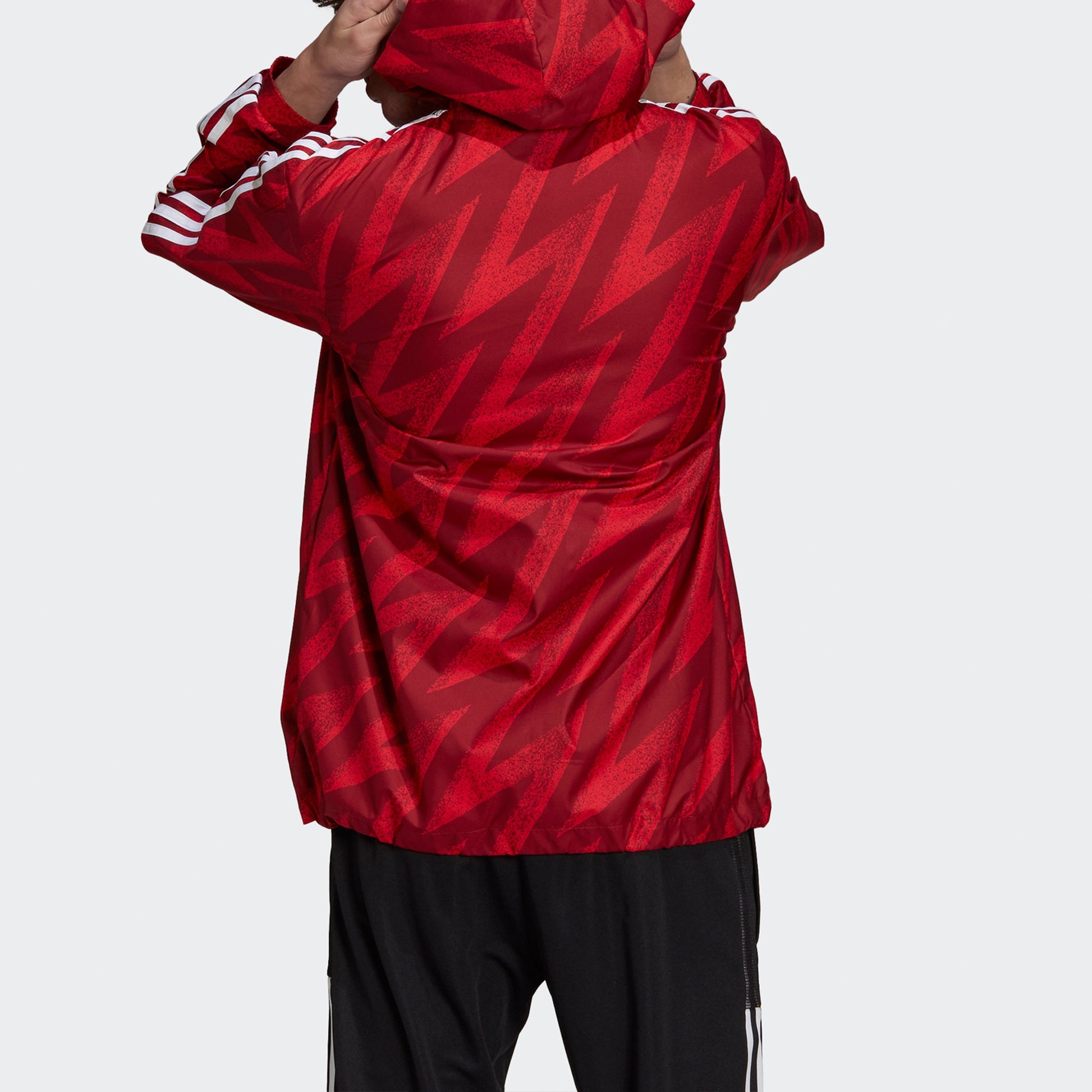adidas Afc Windbreakra Arsenal Soccer/Football Training Sports hooded Logo Jacket Deep Red GR4196