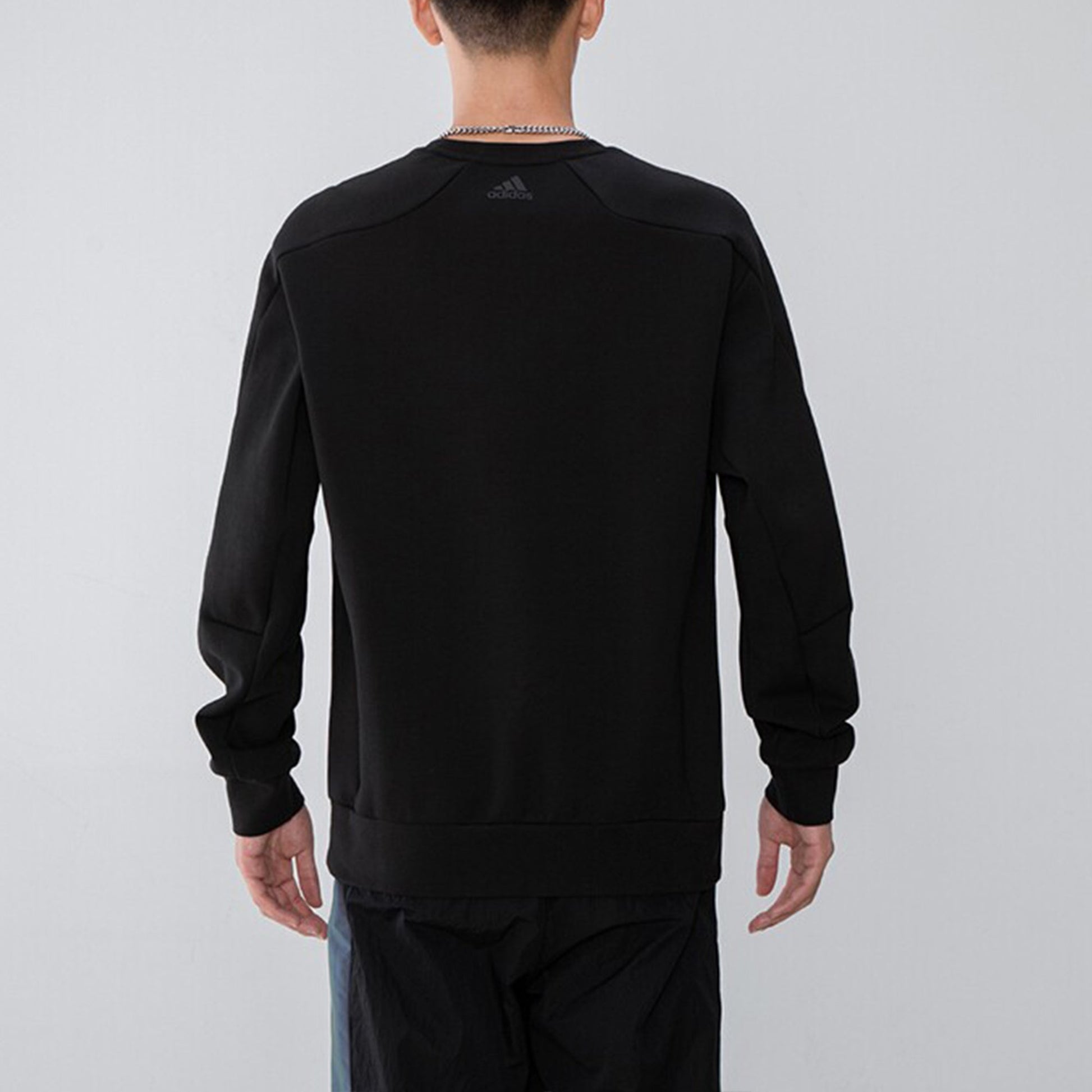 Men's adidas Th Eng Sweat Logo Printing Casual Sports Pullover Black H39272