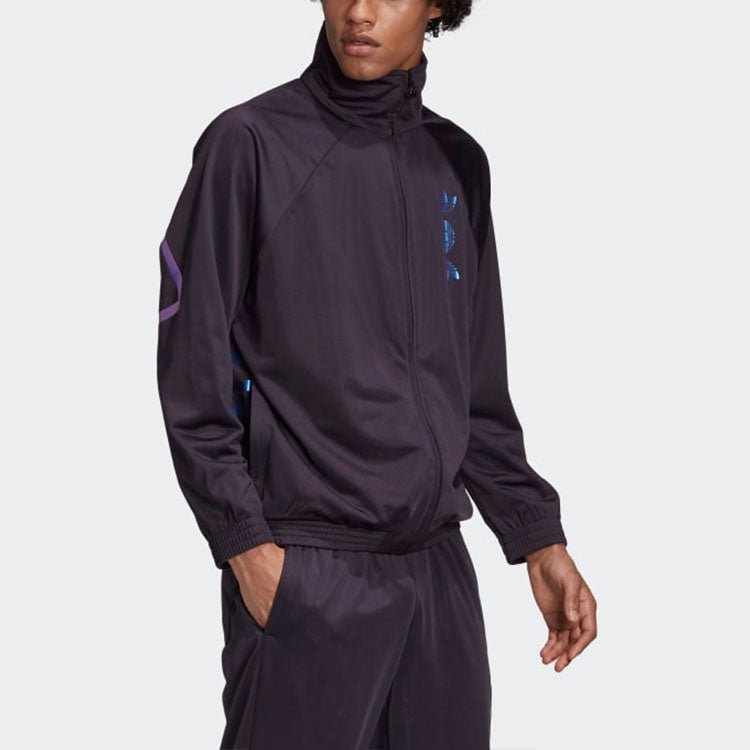 adidas originals Zeno Track Jacket Back Logo Printing Black FS7333