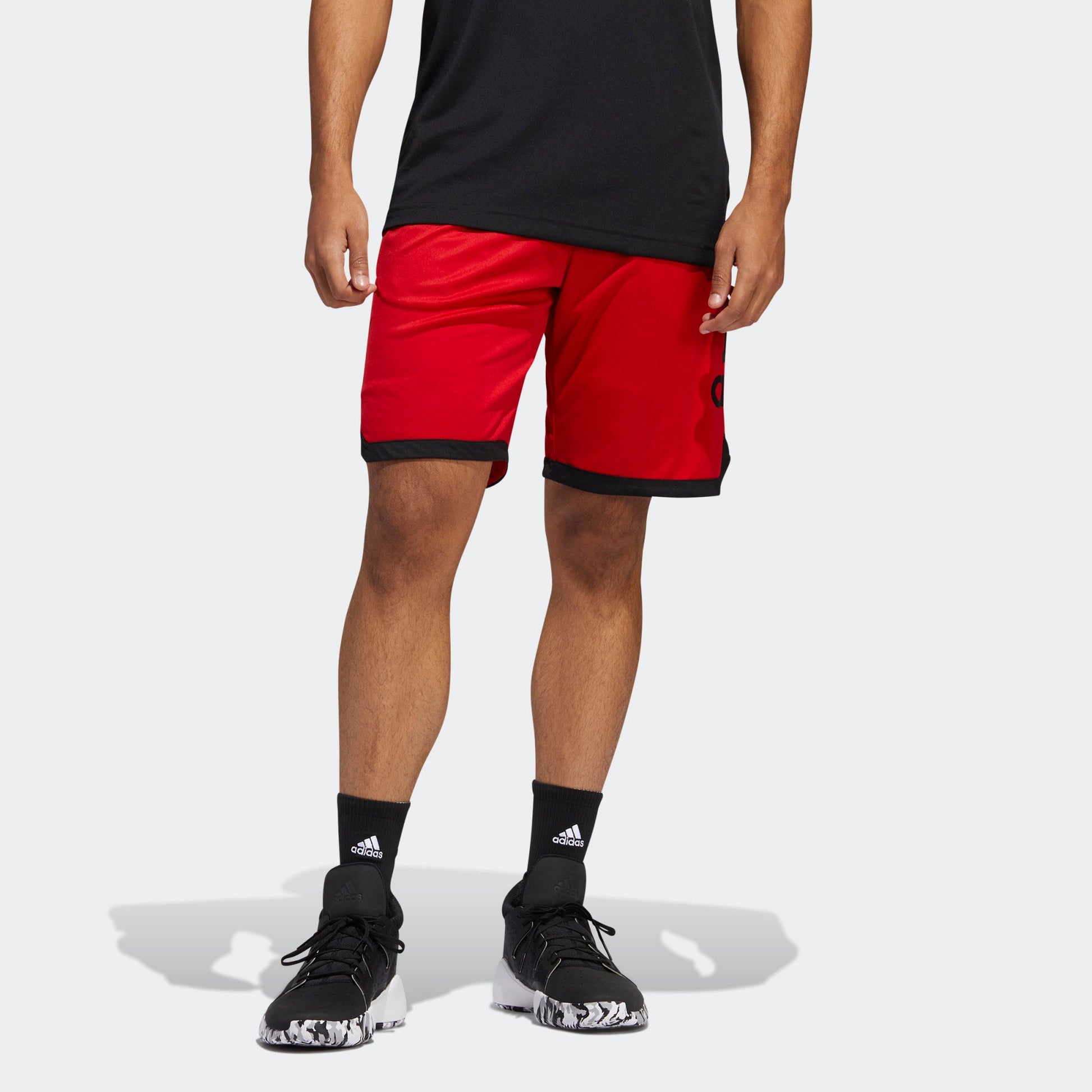adidas Running Training Sports Basketball Shorts Red DX6744