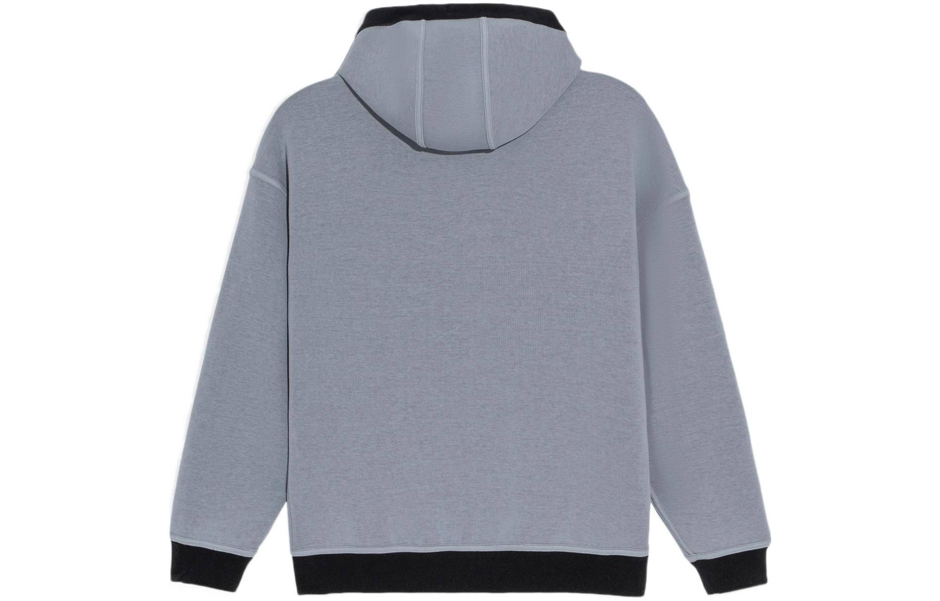 Li-Ning Sports Stylish Series Reversible Loose Hooded Zipper Black Gray AWDS081-6