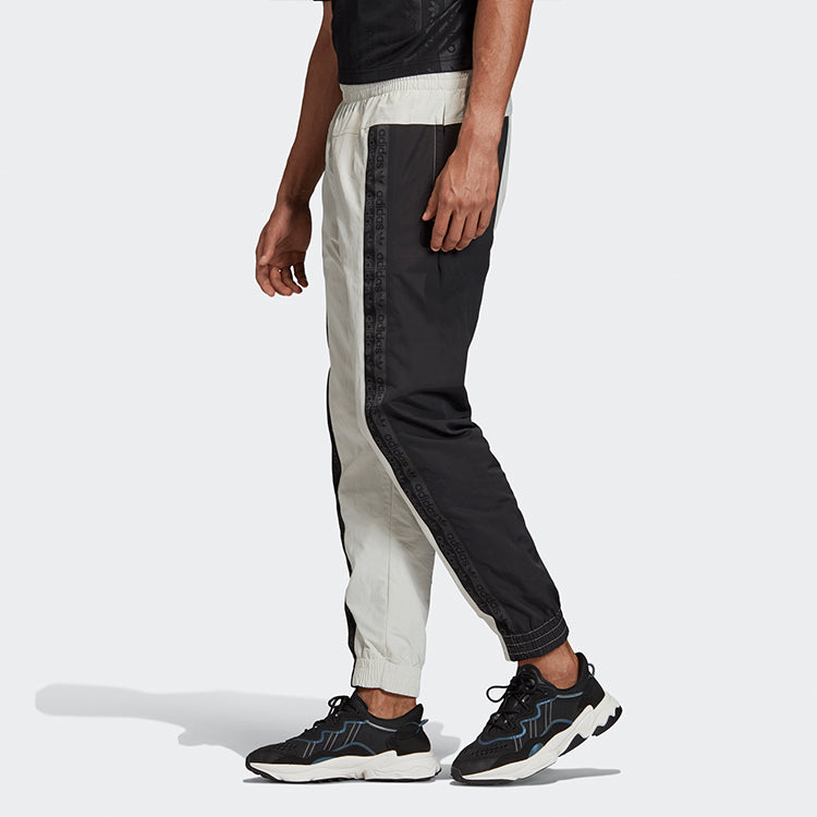 adidas originals D TP Colorblock Woven Casual Bundle Feet Sports Long Pants Black Gray Colorblock FM2282