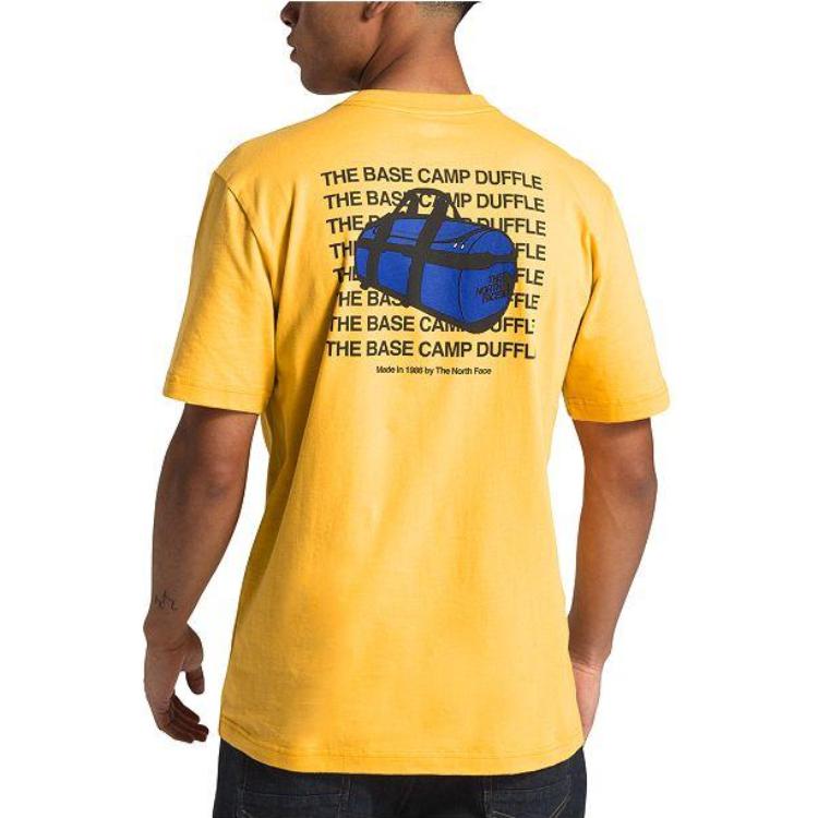 THE NORTH FACE Back Printing Short Sleeve Couple Style Yellow NF0A3X9870M