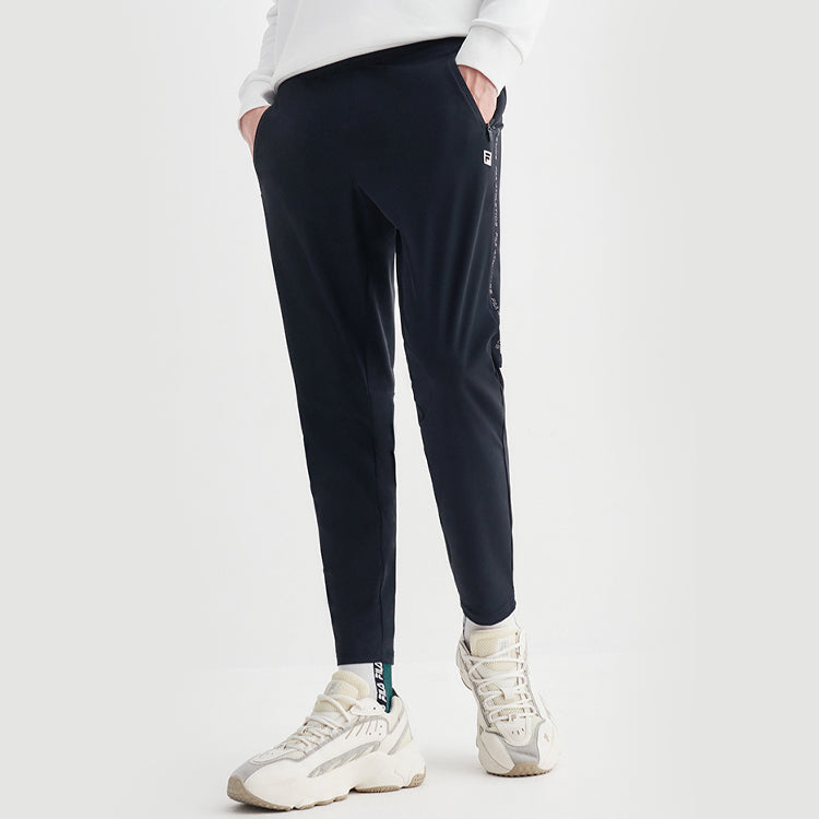 FILA Side Alphabet Zipper Pocket Sports Pants Black A11M021602F-BK