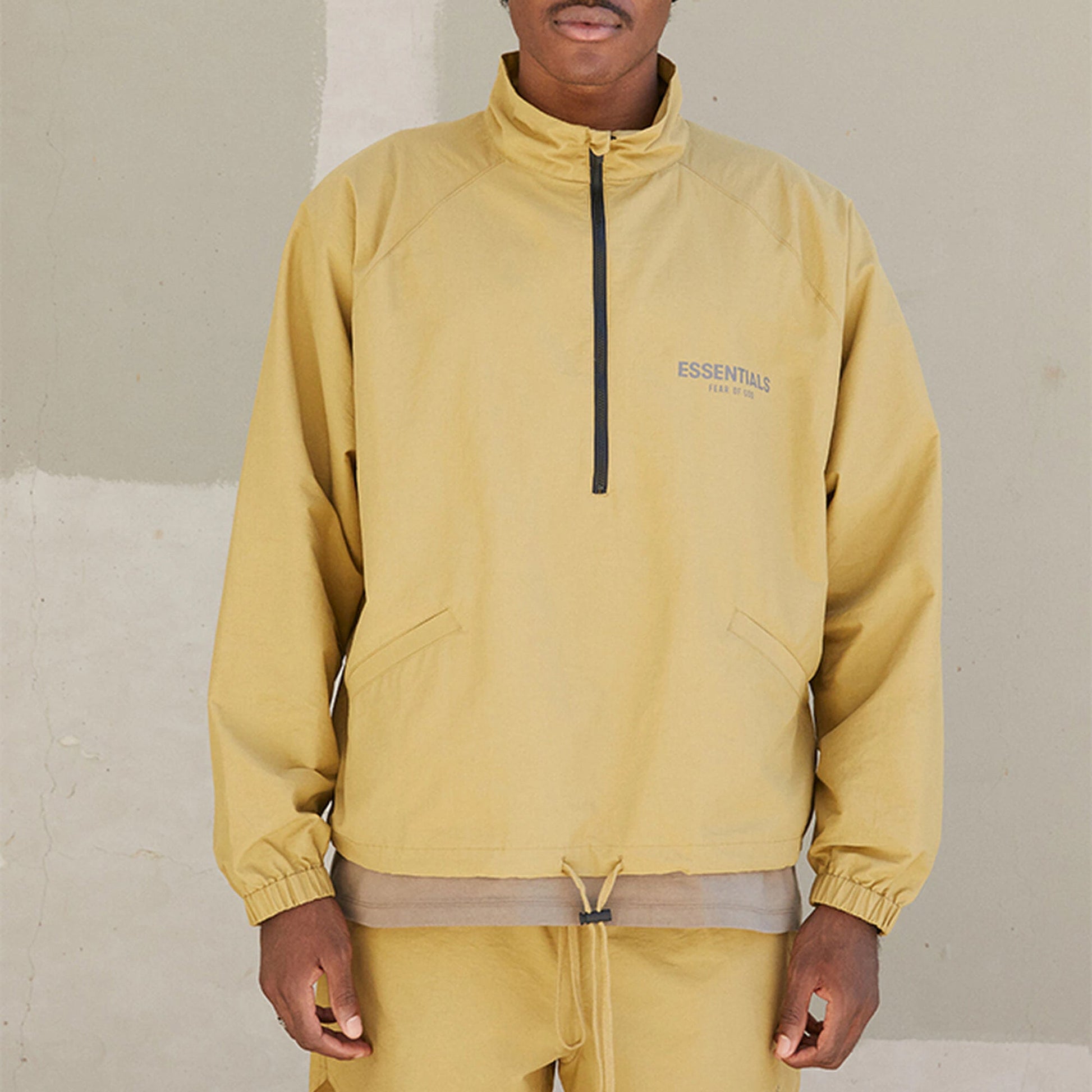Fear of God Essentials FW21 Half Zip Track Jacket Amber FOG-FW21-018
