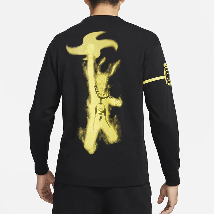 Nike Jordan Zion 1 x NARUTO Long Sleeve Top 'Black Yellow' DO6598-010