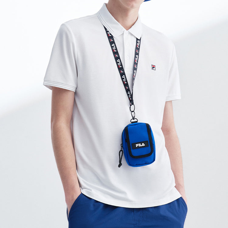 FILA Embroidered Logo Short Sleeve Polo Shirt White F11M028106F-WT