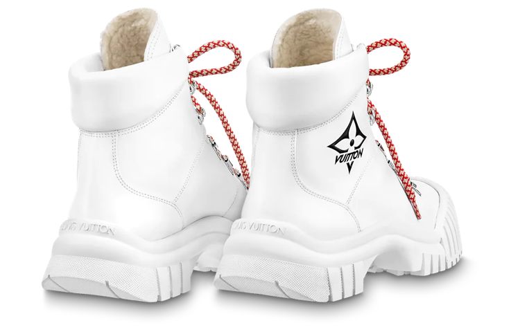 (WMNS) LOUIS VUITTON LV Ruby Flat Ranger Ankle Boots 'White' 1AAM20