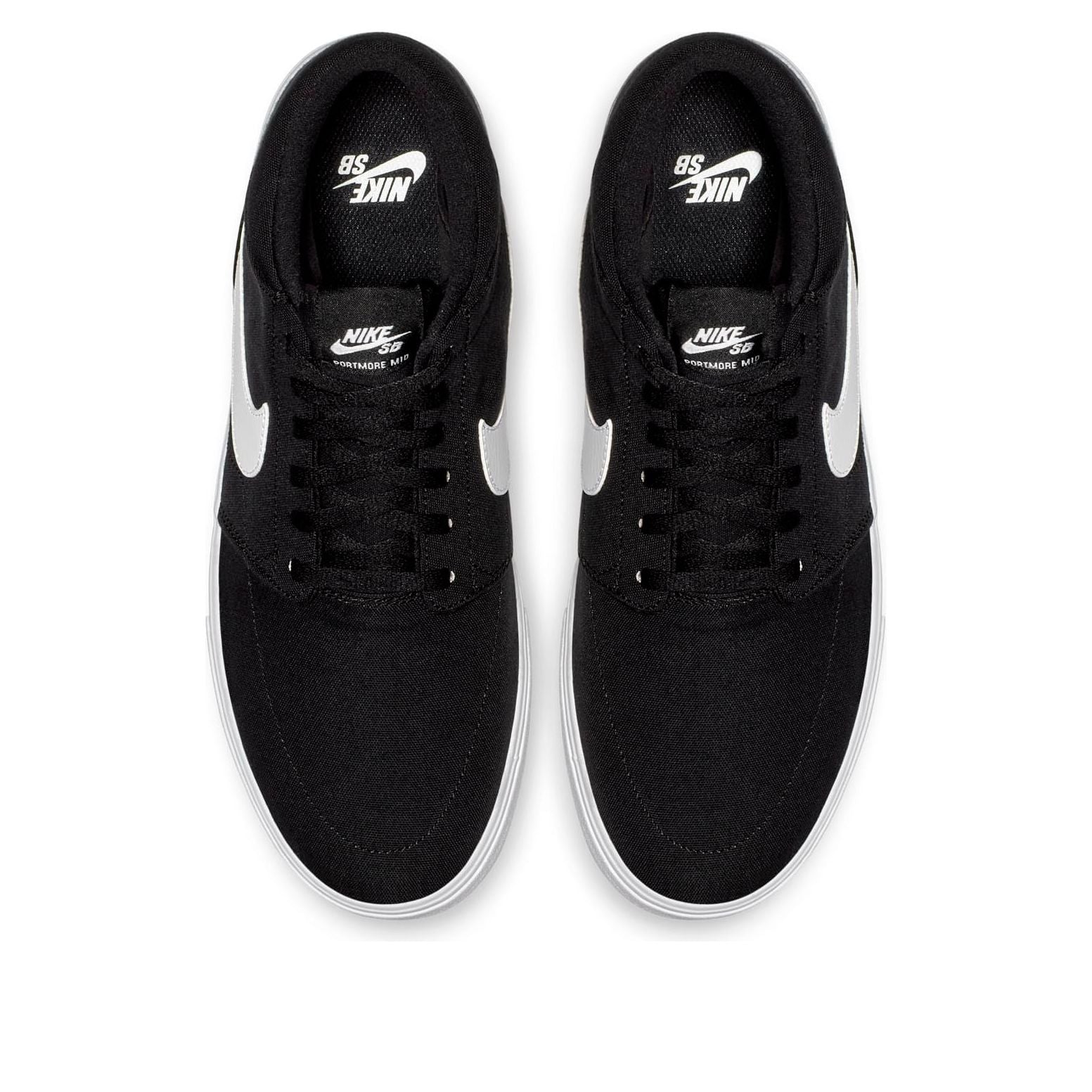 Nike SB Portmore 2 Solarsoft Mid 'Black White' AQ7728-002