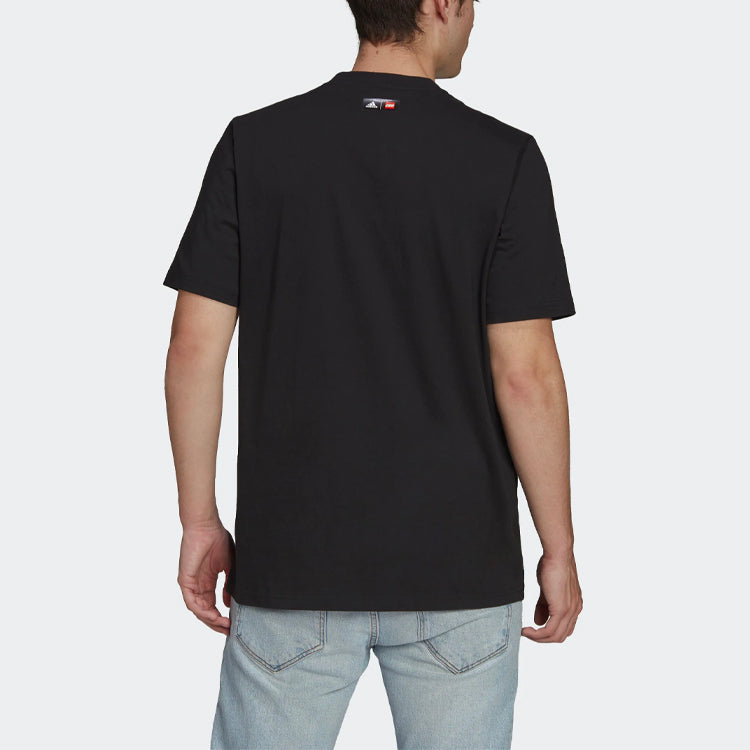 adidas x LEGO Crossover Soccer/Football Casual Sports Short Sleeve Japanese version Black HA0926