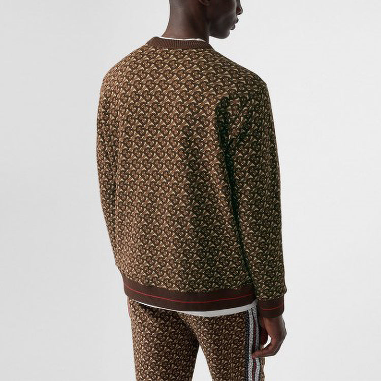 Men's Burberry FW20 Full Print Stripe Classic Brown 80182401