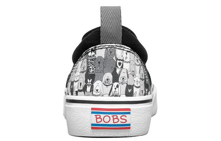 (WMNS) Skechers Bobs Marley Jr Wag Swag 'White Grey Black' 33297-BKGY