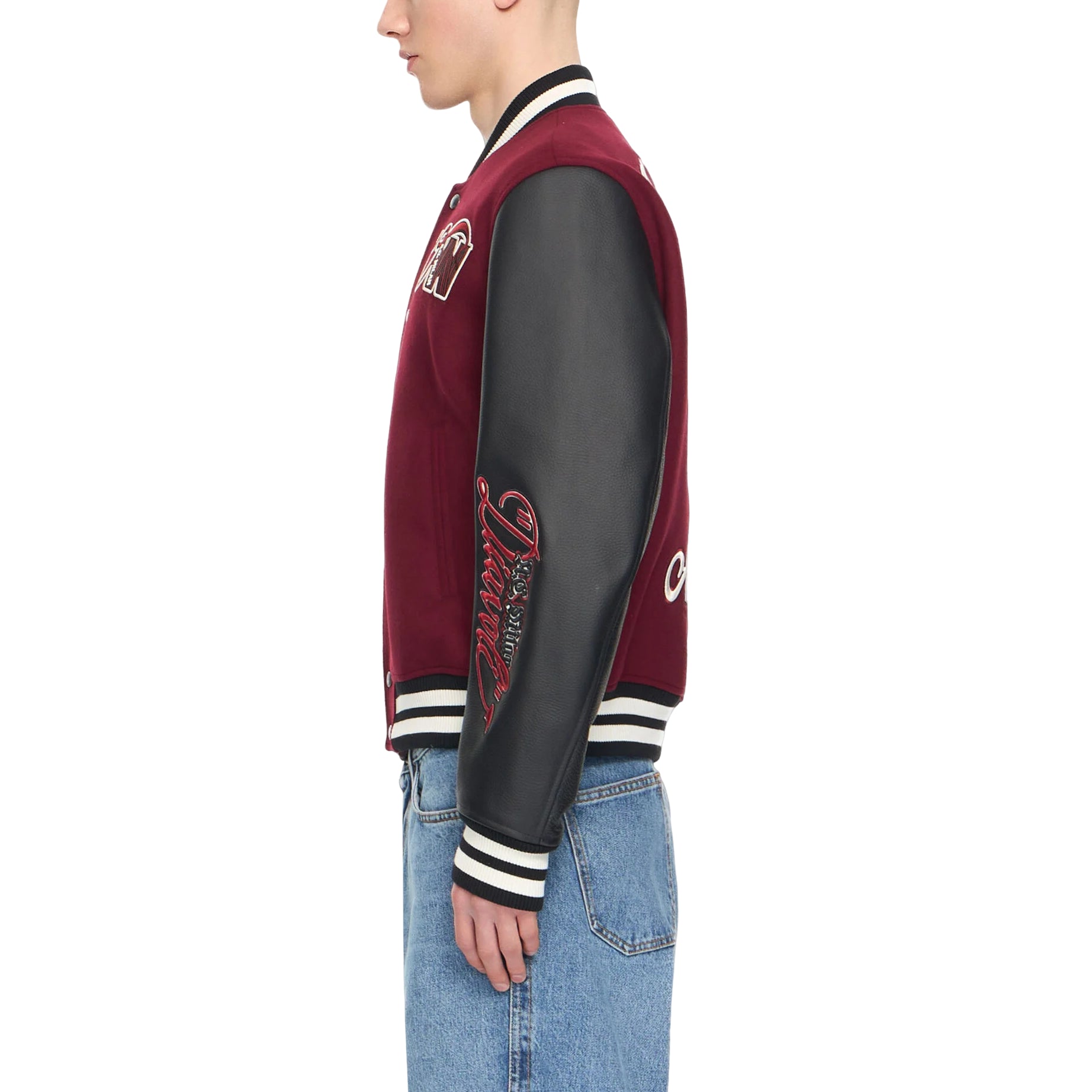 Off-White x c/o AC Milan Varsity Jacket 'Black Red' 44MEA305G25F002125