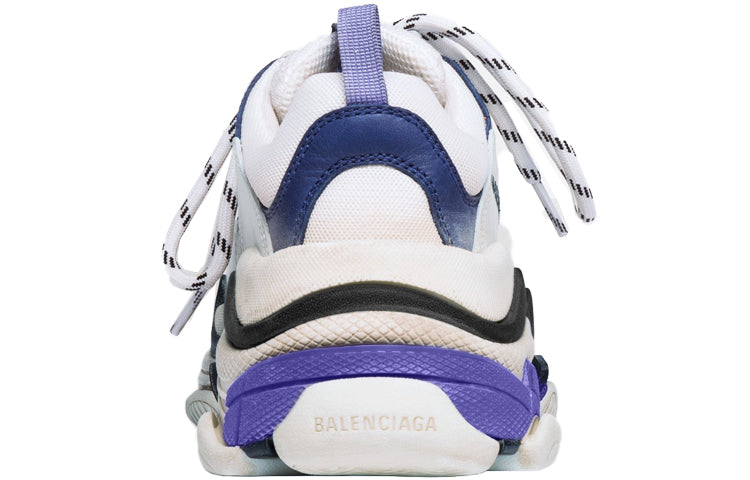 (WMNS) Balenciaga Triple S Trainer 'White Navy Purple' 541641W09OF9095