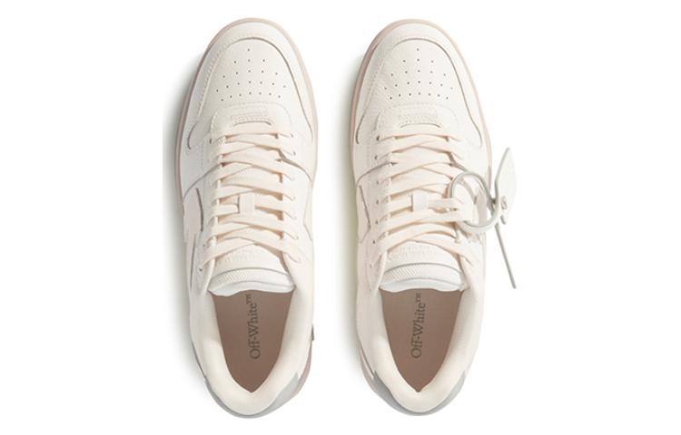 Off-White Out Of Office Leather Sneakers 'White Grey' OMIA189F23LEA0050106