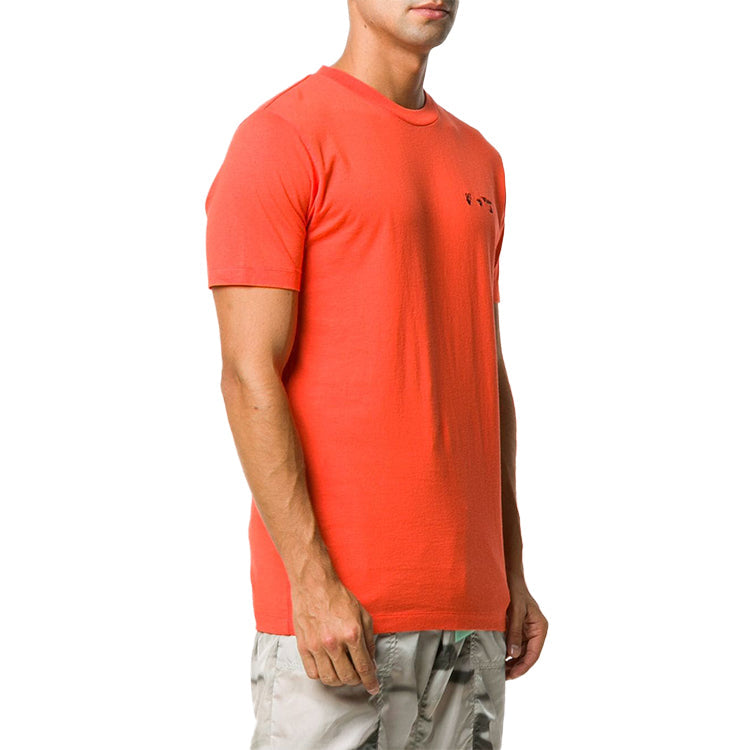 Off-White FW20 Logo Applique Short-sleeve Tee Men's Orange OMAA027E20JER0012010