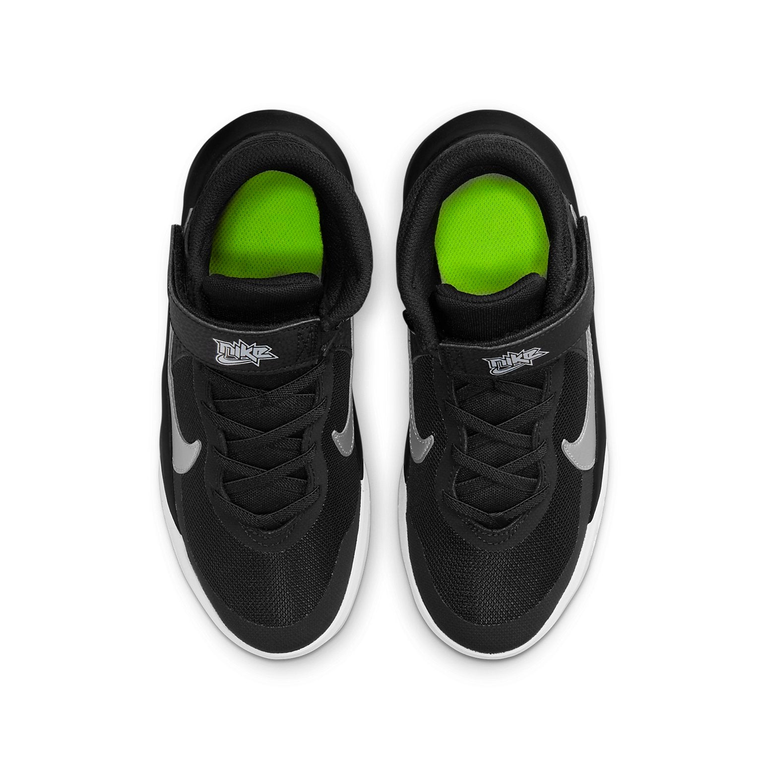 (GS) Nike Team Hustle D10 FlyEase 'Black Metallic Silver' DD7303-004