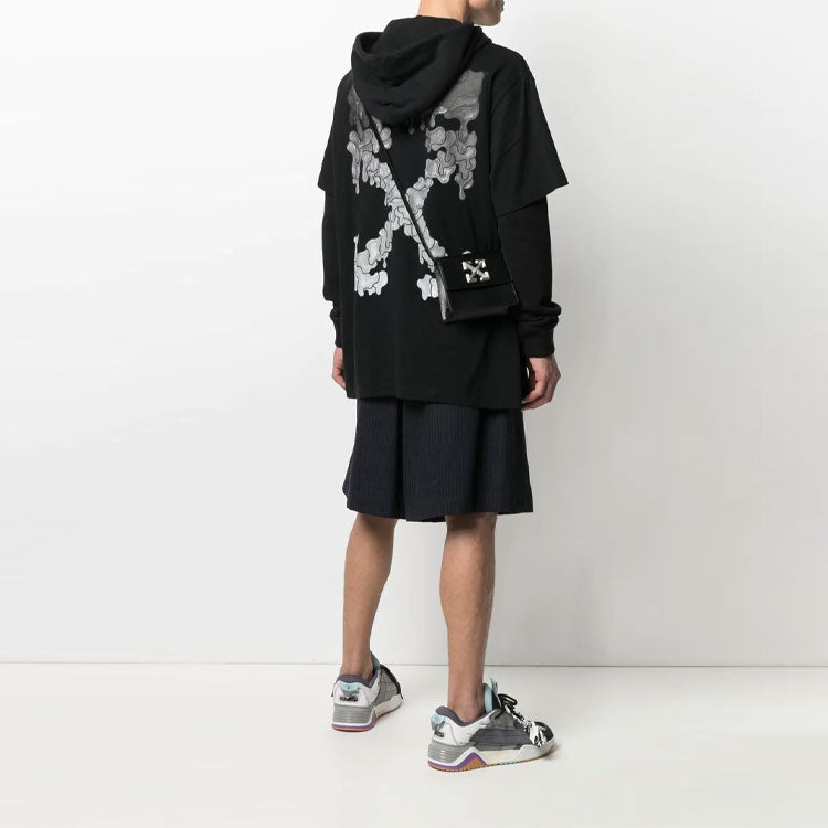 Off-White SS21 Logo Arrows Pattern Printing Ordinary Version Black OMBB051S21FLE0021010