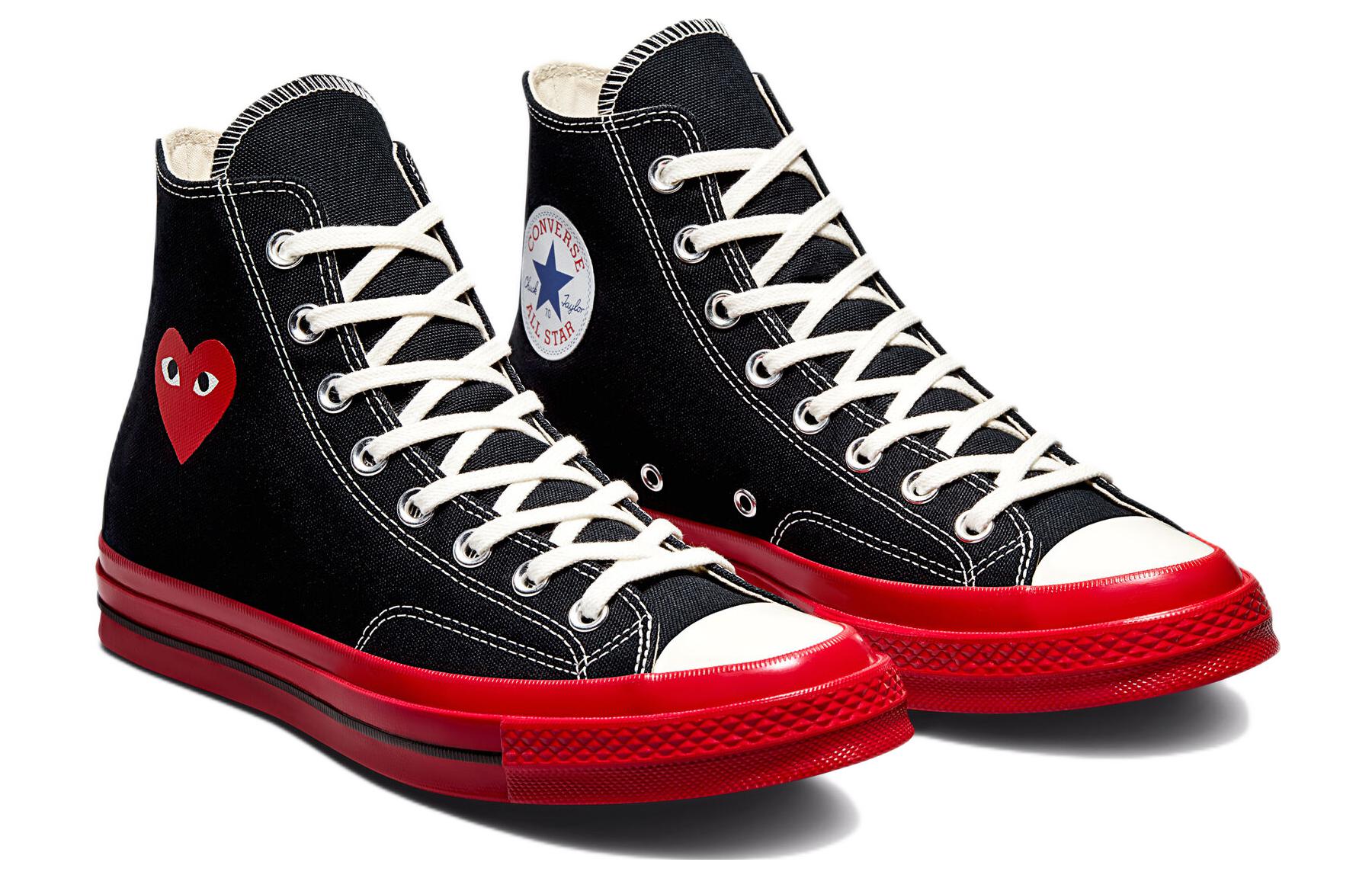 Converse x COMME des GARCONS PLAY Chuck 70 High 'Black Red' A01793C