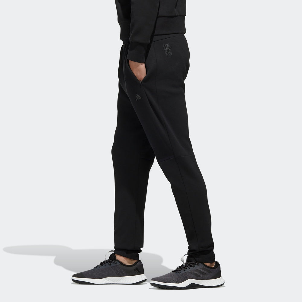 adidas Wj Pt Dk logo Cozy Casual Slim Fit Sports Pants Black FK4471