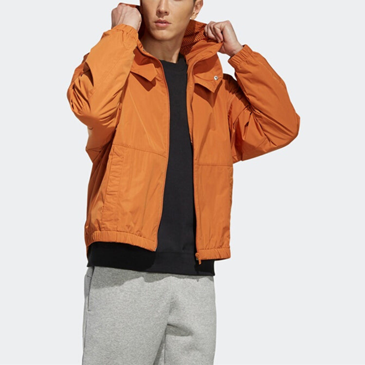 adidas Sports Stylish Training Woven Hooded Jacket Orange ED1929