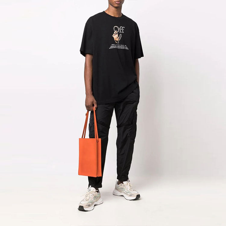 Men's Off-White FW21 Solid Color Cargo Functional Casual Pants/Trousers Black OMCF004F21FAB0021010