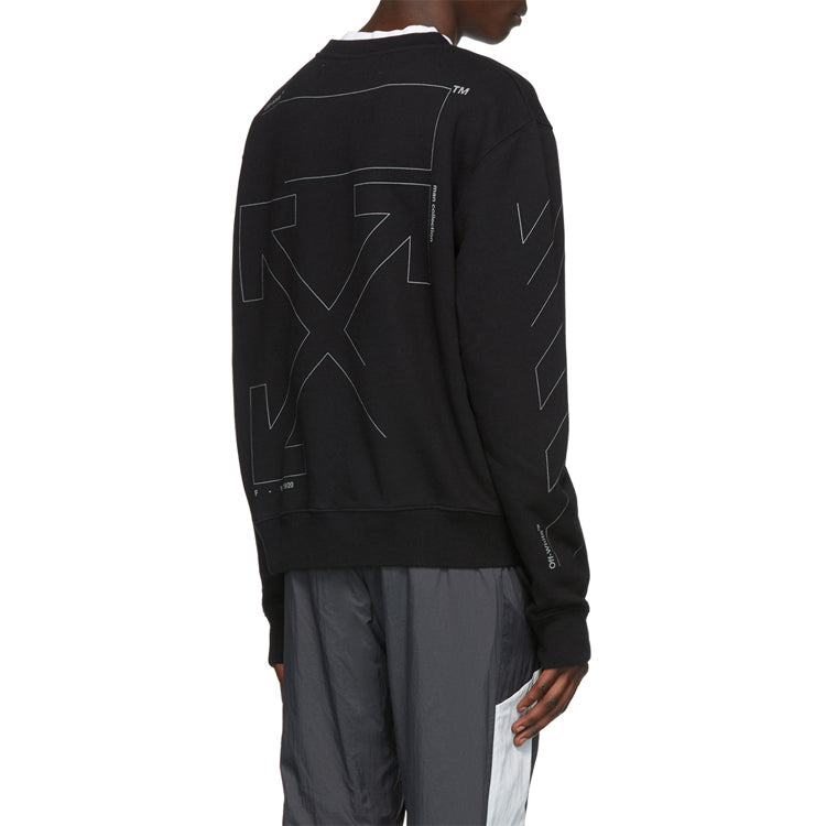 Off-White Unfinished 3M Arrow Crew Neck Sweater OMBA025E19E300031091