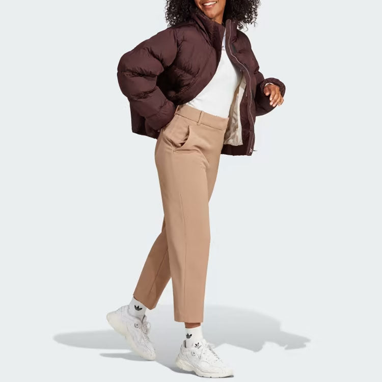 (WMNS) adidas Short Vegan Puffer Jacket 'Brown' IJ8235