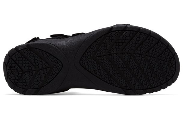 (WMNS) New Balance Maya Leather Sandal Velcro Minimalistic Casual Open Toe Pure Black Sandals WR2100BK