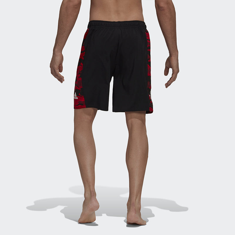 adidas Manchester United Soccer/Football Sports Training Patchwork Print Shorts Black GM8984