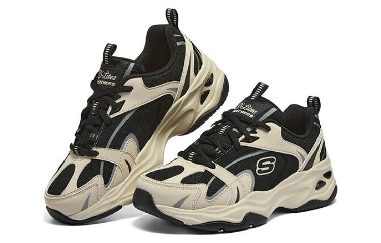 (WMNS) Skechers Monster Sport Shoes 'Beige Black' 896266-BKNT