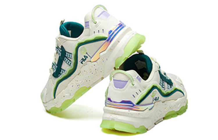 (WMNS) FILA Disruptor Low Sneakers 'White Green' F12W131114FWS