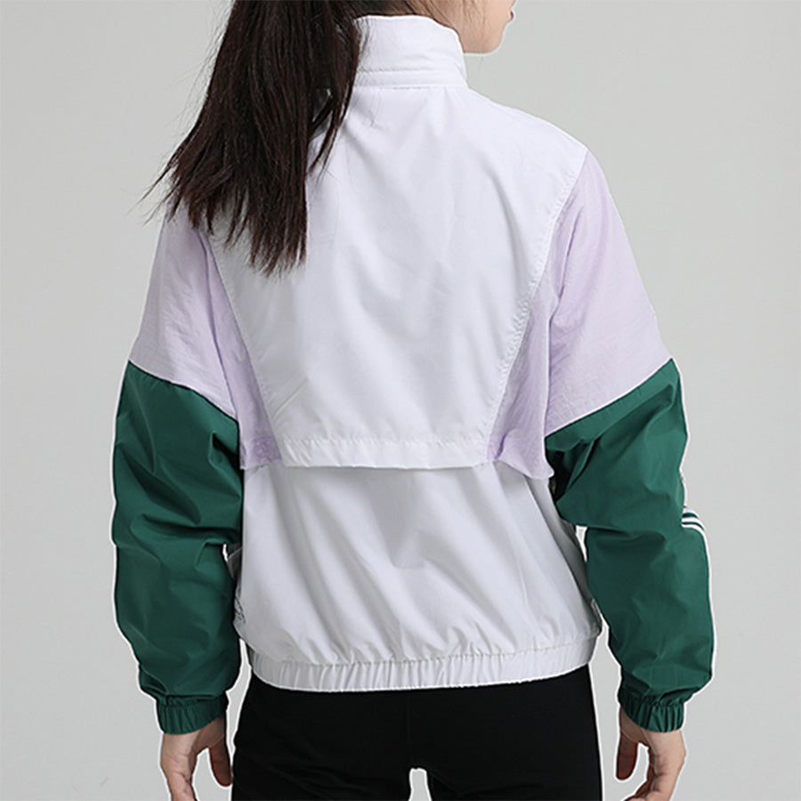 (WMNS) adidas neo SS Track Top Jacket 'White Green' GJ5353