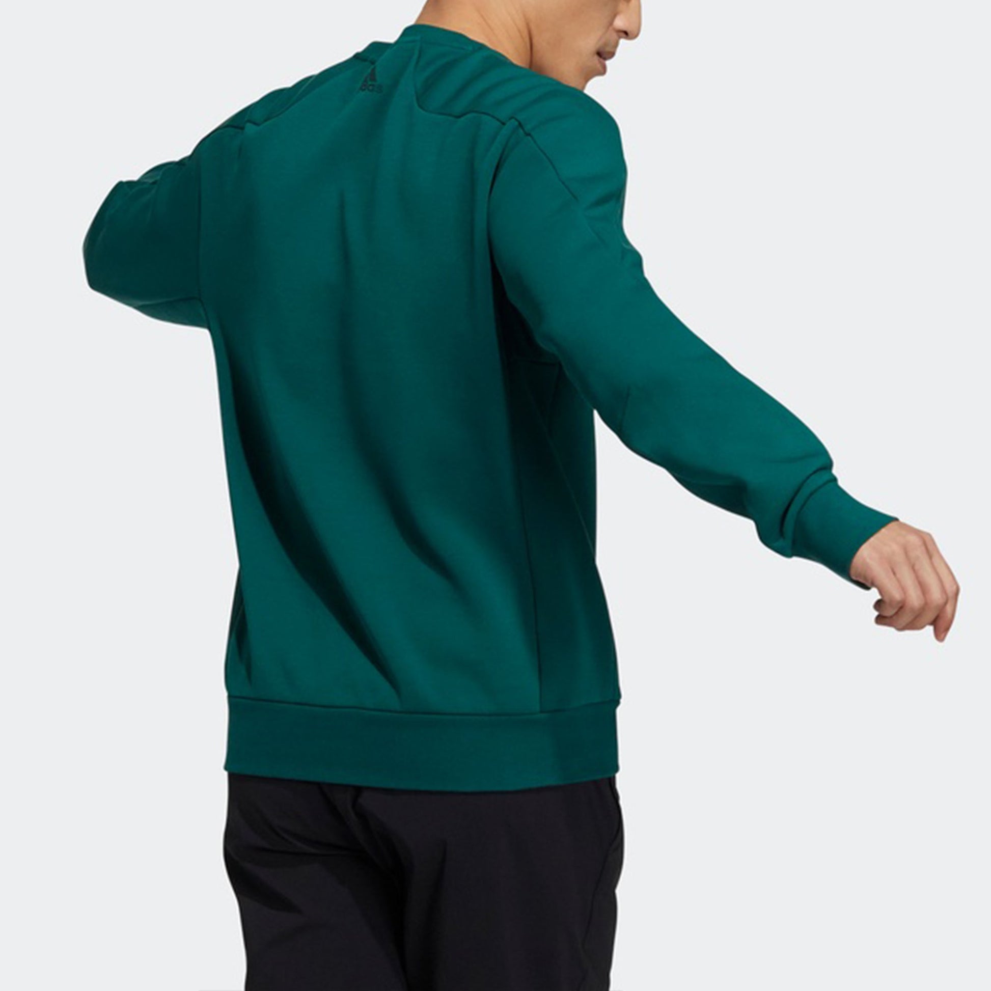 Men's adidas Th Eng Sweat Logo Printing Casual Sports Pullover Forest Green H39277