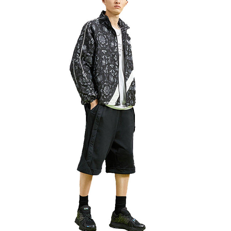 Li-Ning Zipper Loose Sports Windbreaker Jacket Black AFDQ735-2