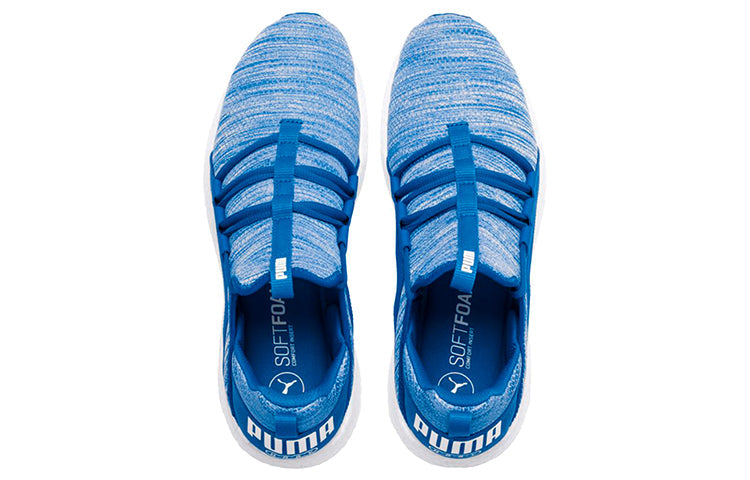 PUMA Mega Energy Heather Knit Low Running Shoes Blue/White 191095-04