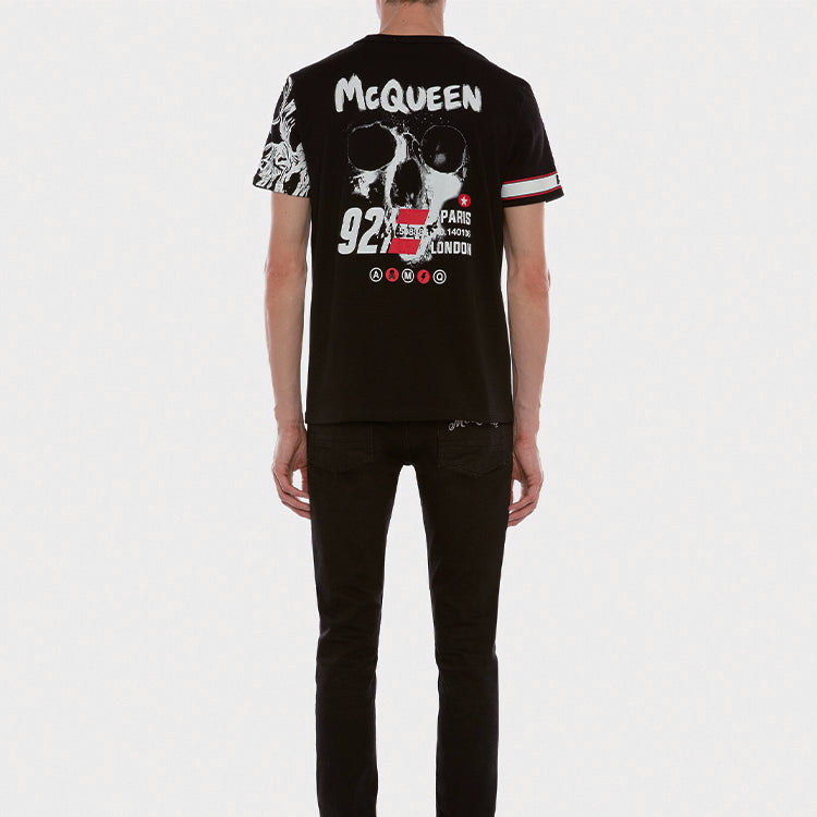 Men's Alexander McQueen Short Sleeve Black 599566QOZ690901
