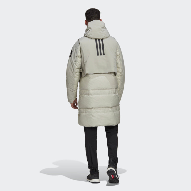 adidas Outdoor Sports waterproof Reversible Down Jacket Gray FT2430
