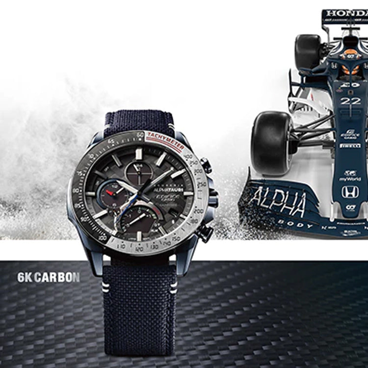 CASIO EDIFICE Limited Edition Solar Powered Waterproof Sports Sapphire Crystal Multi-Color Mens Colorblock Analog EQB-1000AT-1A