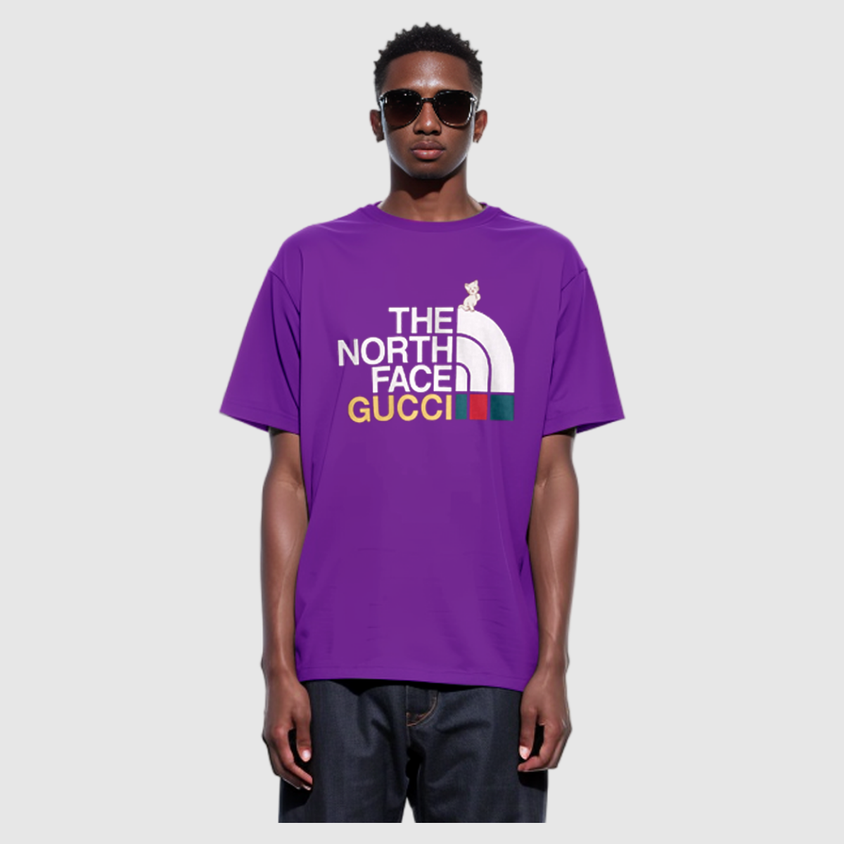 Gucci x THE NORTH FACE Logo Tee 'Purple' 616036-XJDRD-5137