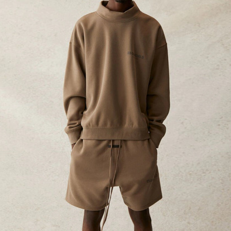 Fear of God Essentials SS21 Pull-Over Mockneck Taupe FOG-SS21-553