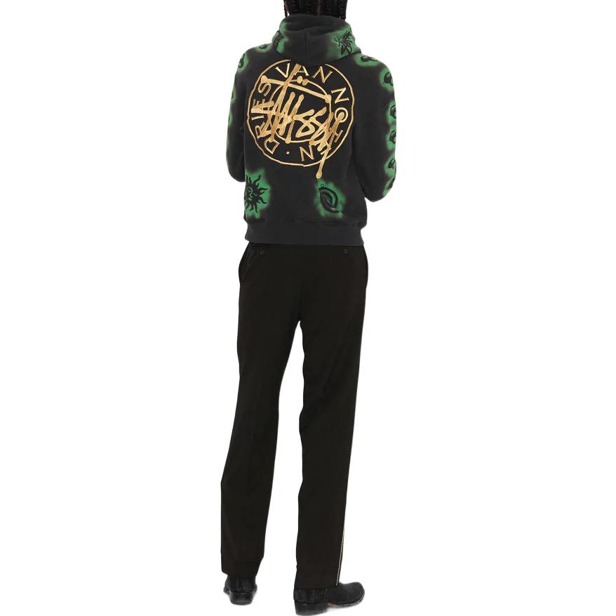 Stussy x Dries Van Noten Embroidered Hoodie 'Black' 318044