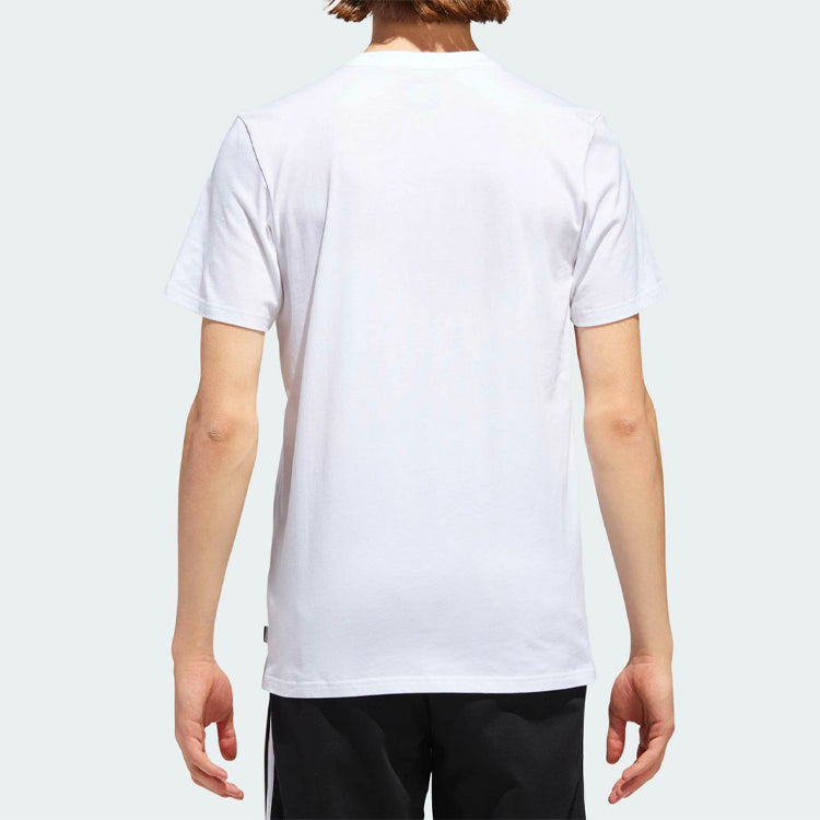adidas originals Funny Logo Printing Sports Short Sleeve White DT8111