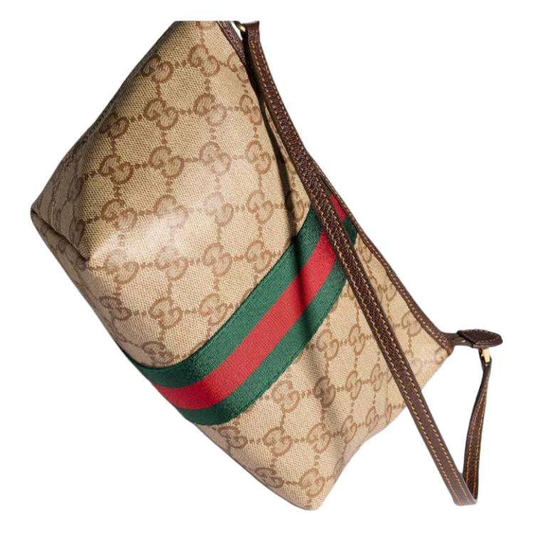 (WMNS) Gucci Small Pouch with Strap and Web 'Sand Dark Brown' 876055-FAF8R-8547