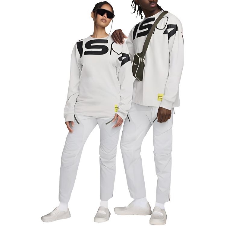 Nike ISPA Graphic Long Sleeve T-shirt (Asia Sizing) 'Grey Black' FJ7375-050