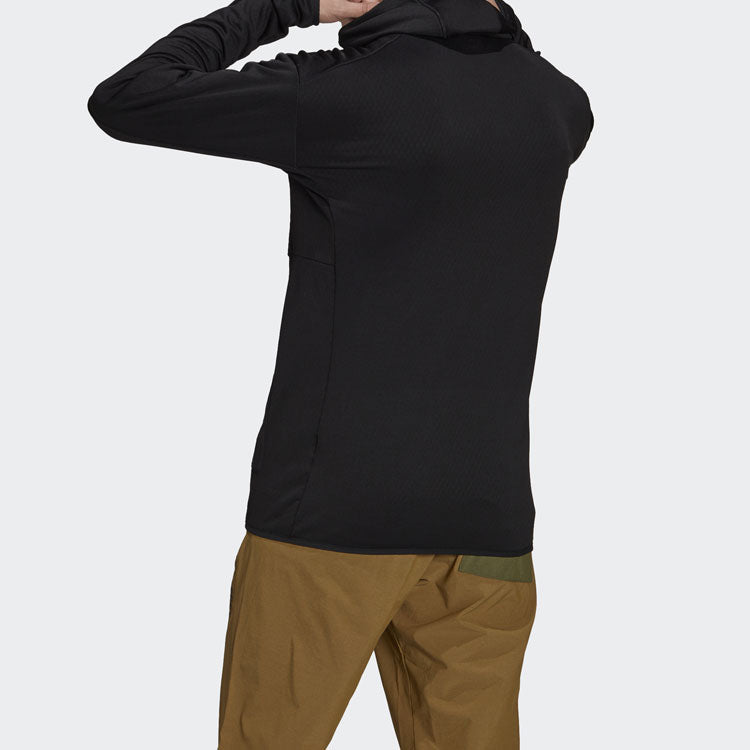 adidas Terrex Sports Solid Color Hooded Jacket Black GI7313